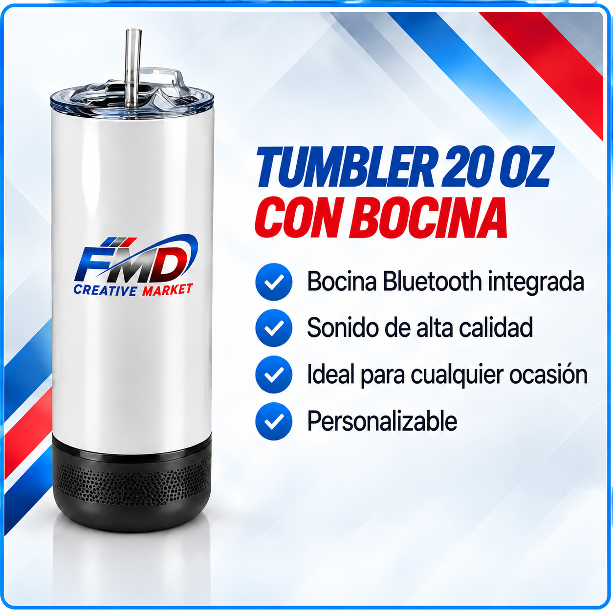 Tumbler20oz con bocina
