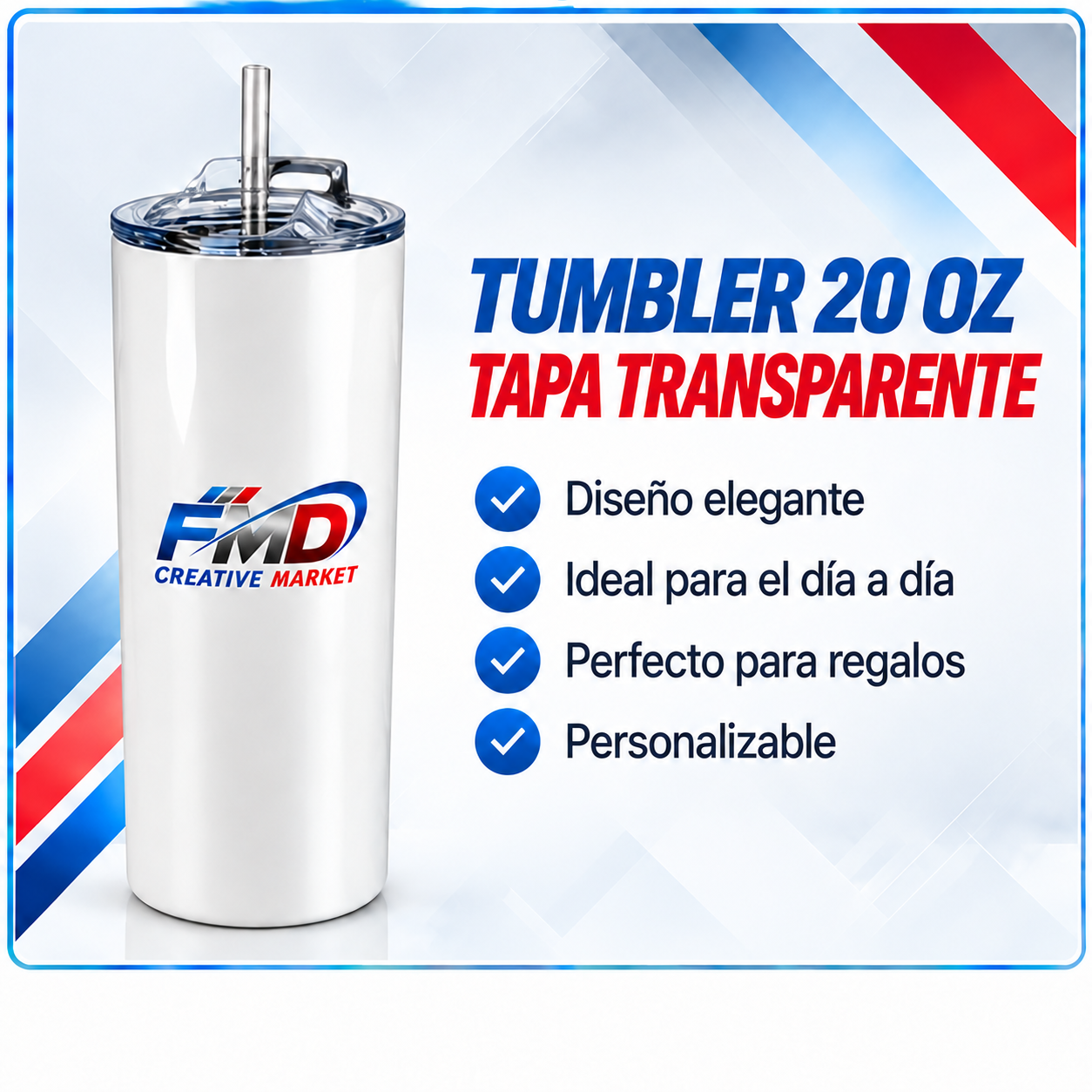 Tumbler20oz tapa transparente