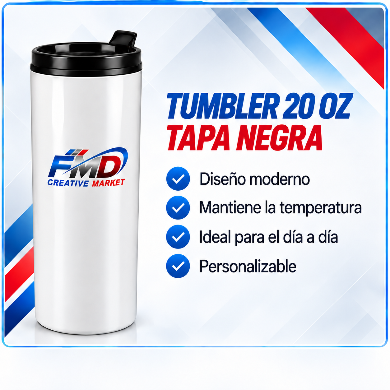 Tumbler20oz tapa negra